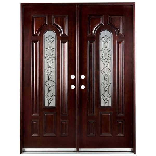 Door Destination Exterior Ready to Install Mahogany Prehung Front Entry